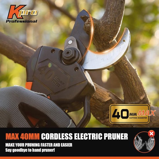 Sécateur Professionnel Sans Fil - 40 Mm - 800 W - Moteur Sans