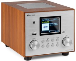 DAB radio - Audizio Vieste - DAB+ radio met subwoofer en Bluetooth - Zilver - Met afstandsbediening