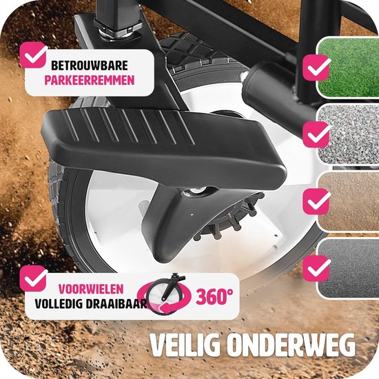 Opvouwbare Handkar voor Transport - Sterke Bolderwagen met Tas en Brede Rubberbanden - Ideaal voor Strand en Tuin - Tot 80kg Draagvermogen van Sekey — afbeelding 3