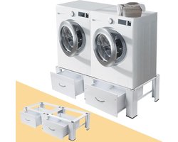 Onderstel voor wasmachines en drogers met 2 lades | max. 300 kg | 126x54x32cm