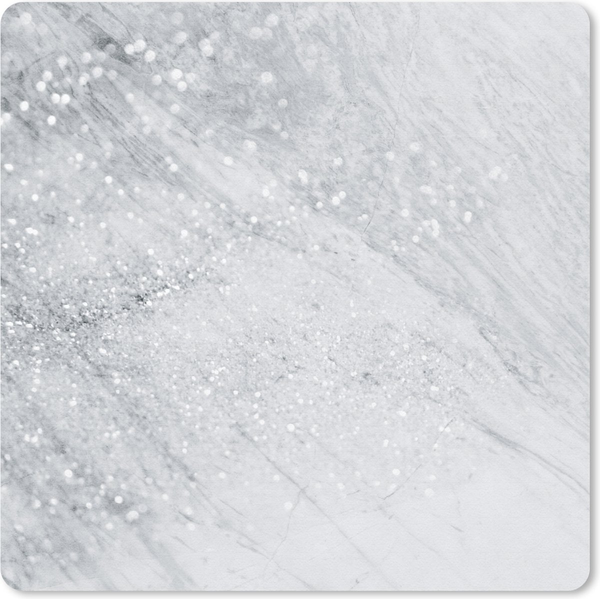 Muismat 20x20 cm - Mousepad Marmer - Aderen - Glitter - Muismatten