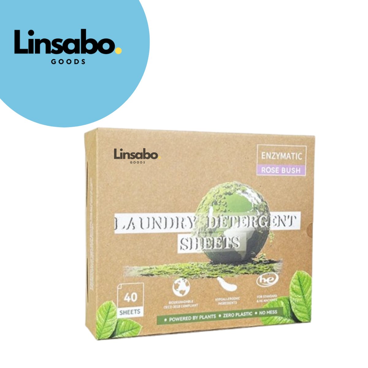 Goedkoopste Linsabo Goods Wasstrips – Rose Bush Vegan, Plasticvrij, Hypoallergeen Wasmiddel met Langdurige Bloemengeur (40 Strips, 80 Wasbeurten