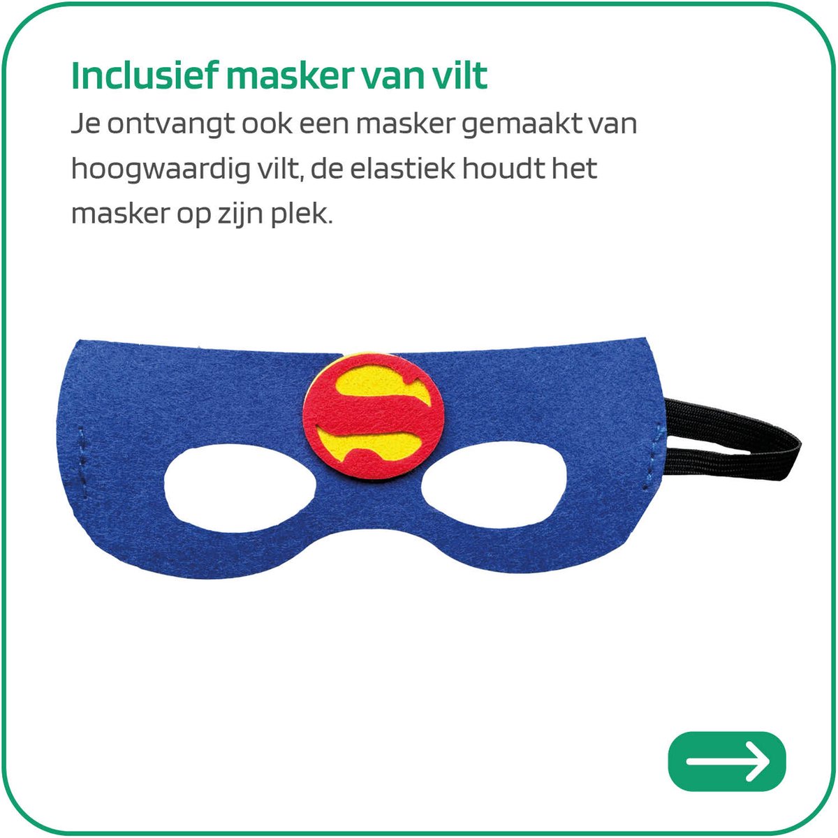 Jobber Toys Superheld verkleedpak Cape + Masker - Superhelden Kostuum — afbeelding 5