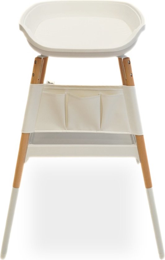 Foto: Bo jungle balneo changing table pure white luiertafel extra comfort en bescherming stevige poten