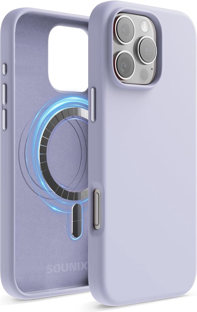 Geschikt voor iPhone 16 Pro Max hoesje - Hoesje - Paars - Sounix