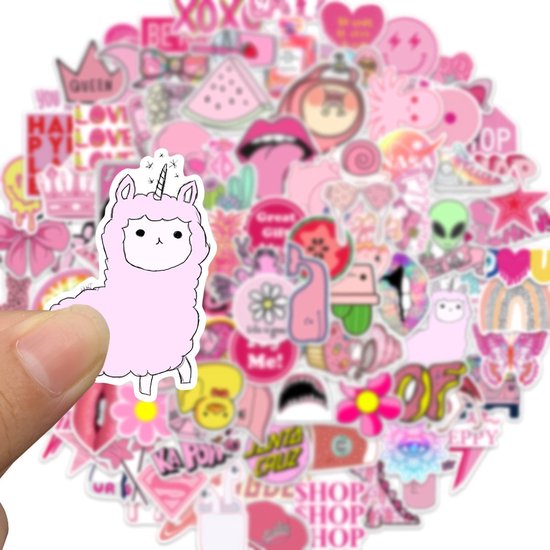 50 stuks esthetische stickerset, waterdichte zomerse frisse