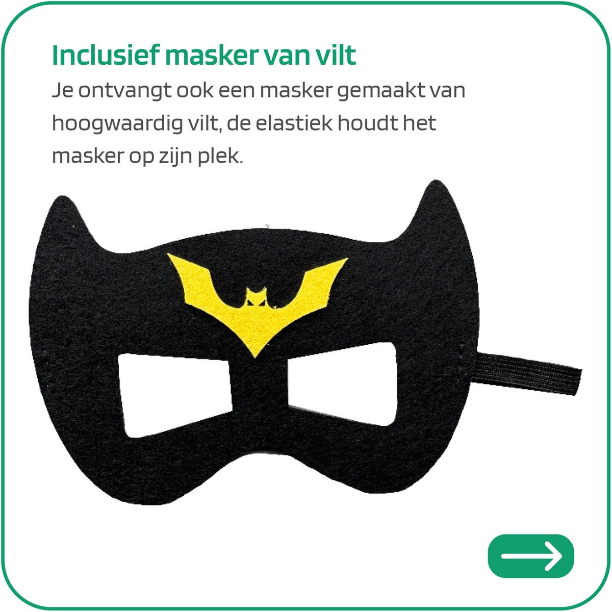 Jobber Toys Superheld verkleedpak Cape + Masker - Superhelden Kostuum — afbeelding 2
