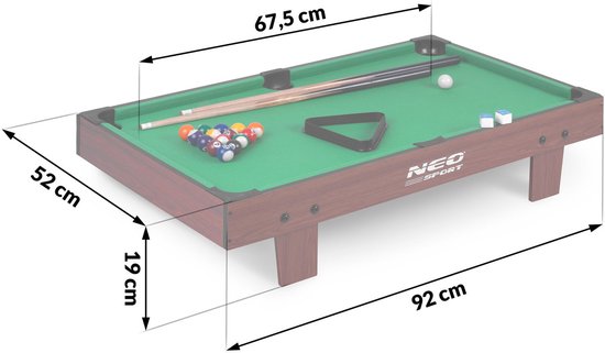 Neo-Sport NS-806 - Compacte Biljarttafel - 92 x 52 cm van Neo-Sport — afbeelding 5