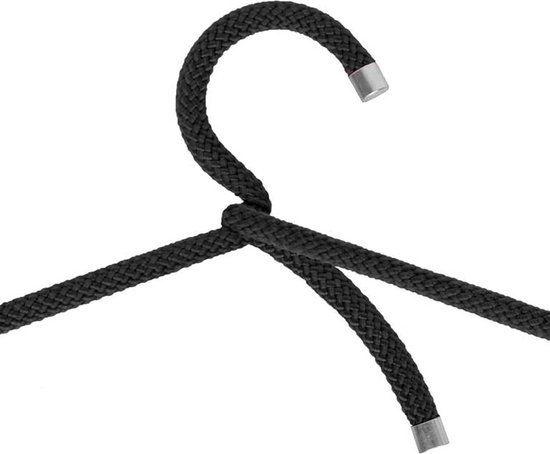 Peppermint Products Hanger, 3-delige set textielkleerhangers van touw, antislip designer-beugel voor jassen, overhemden, broeken, design: Roman Luyken, kast- en garderobehaken (geel