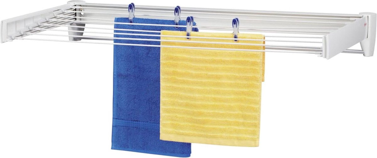 Goedkoopste Wasrek Telegant 81 Protect Plus - Uittrekbaar Wanddroger - Klein Compact Formaat - Ideaal voor Badkamer of Balkon