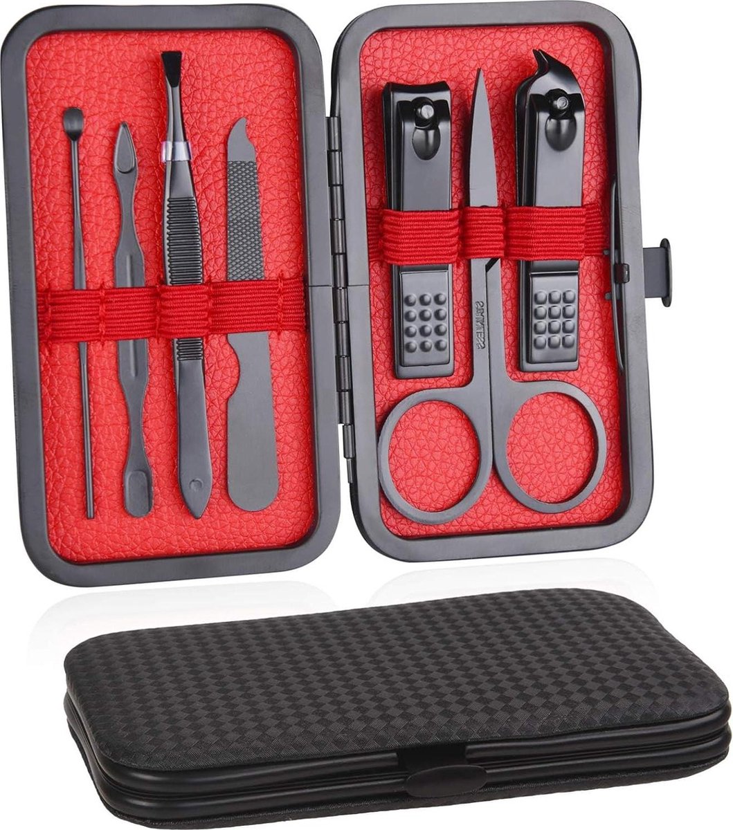 Goedkoopste Nagelknipper 7-Delige Draagbare Manicureset Roestvrijstalen Nagelverzorgingstools - Voor Professionele Wenkbrauwverzorging Op Reis En Thuis