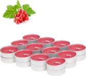 Geurtheelichten - Waxinelichtjes Geur - Kaarsjes Rode Bessen - 24 Geurkaarsjes - Zoete Geurkaarsjes