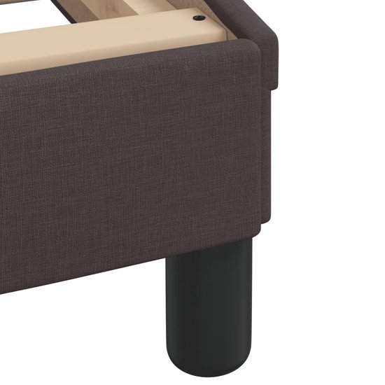 vidaXL - Bedframe - zonder - matras - "Hvar" - 90x200 - cm - stof - donkerbruin