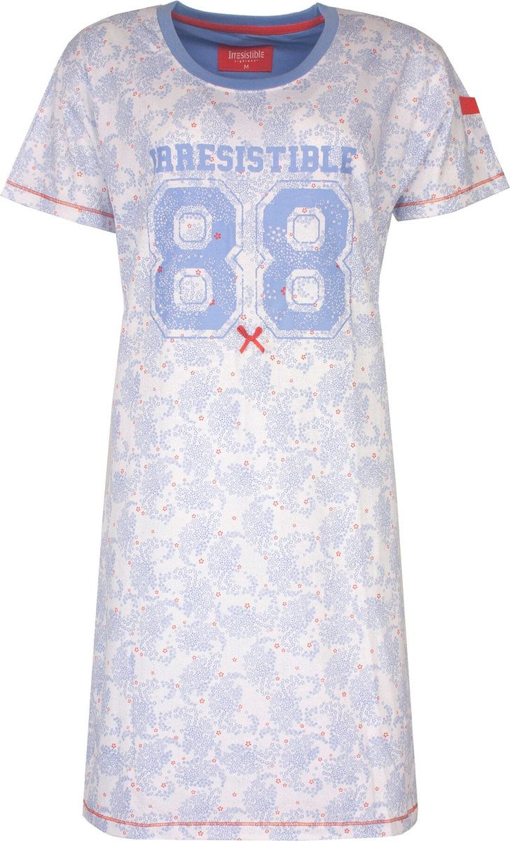 Irresistible Dames Nachthemd - Irresistible 88 Print - Blauw