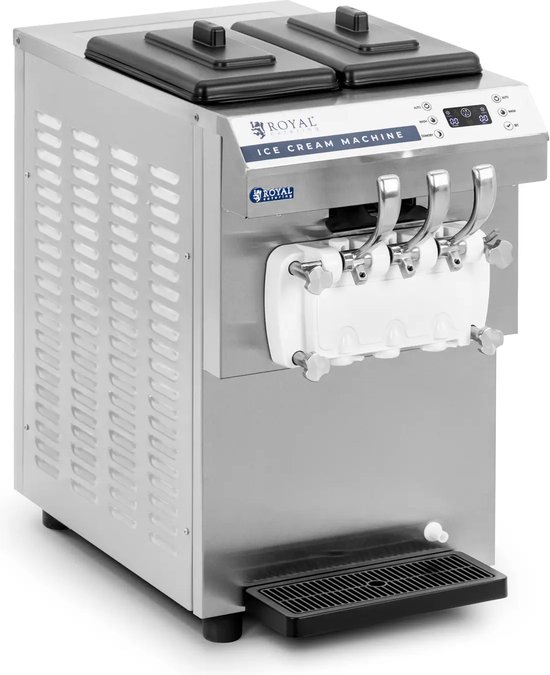 Softijsmachine - 1350 W - 16 l/u - LED - 3 smaken - Royal Catering