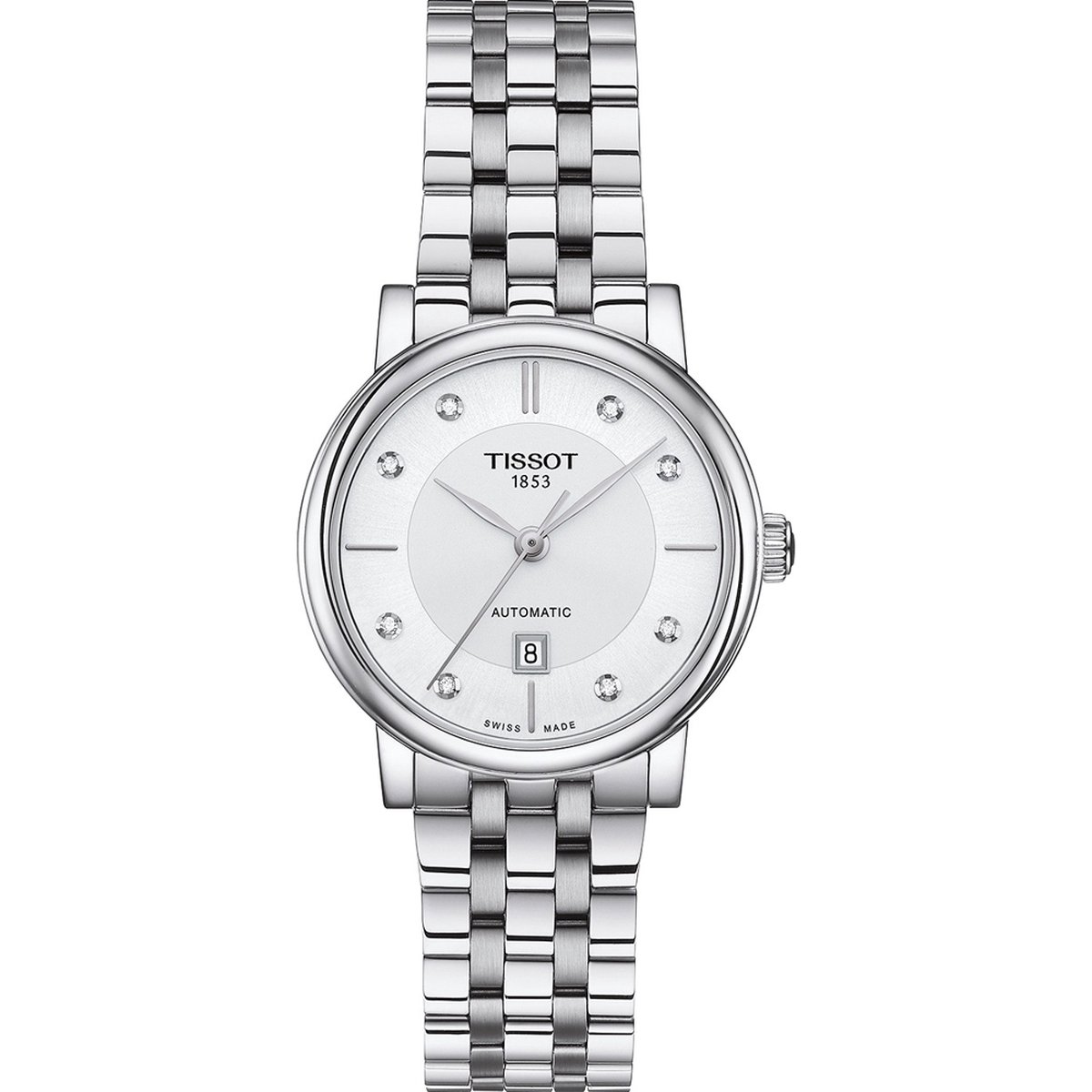 Tissot Carson Premium T1222071103600 Horloge - Staal - Zilverkleurig - Ø 30 mm