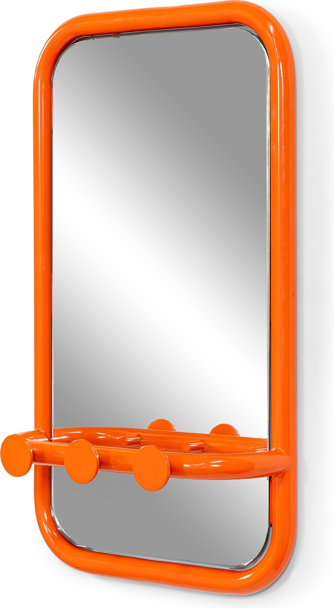 Spinder Design spiegel Retro Spiegel - Pure Orange - 3 haken - Staal Oranje