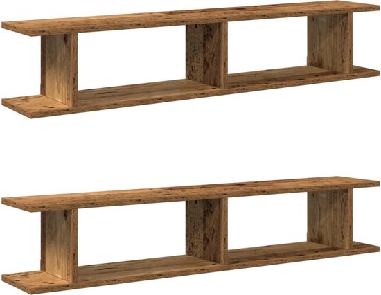 Chaise et Tabouret de bar vidaXL Wandschappen 2 st 105x18x20 cm bewerkt