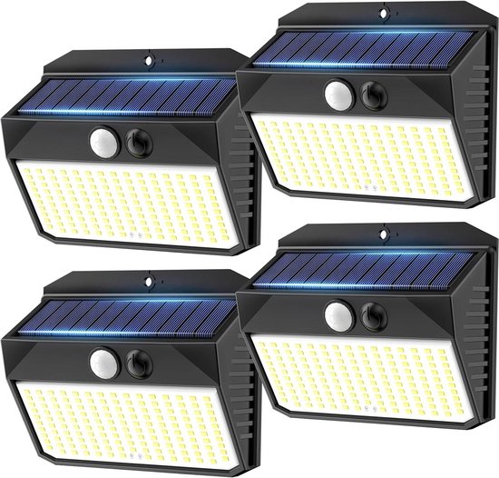 ZEWETO Solarlampen für Außen Garten, 4 Stuck LED Solarleuchten, Einfacher Wechsel zwischen zwei Modi, IP65 Winterfest, 10 Stunden Lang Anhaltendes Edelstahl Dekorative Licht für Außen, RasenLandschaft