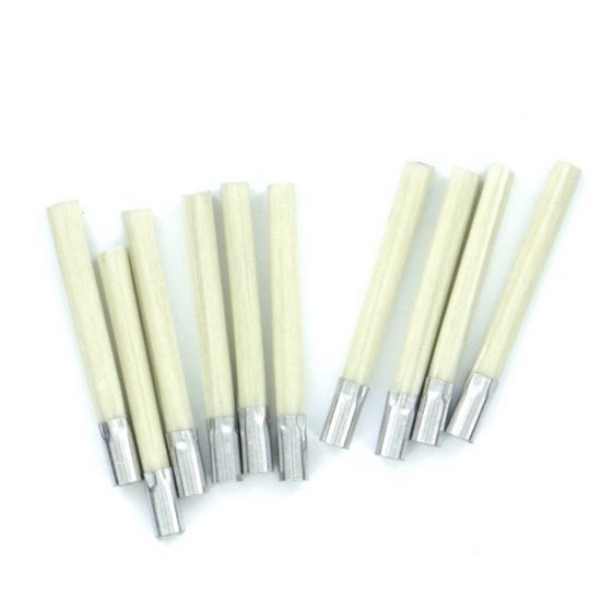 Foto: Modelcraft hobbypenseel pbu1019 2 10 glasvezelpenseel navulling 4mm 10 stuks penseel