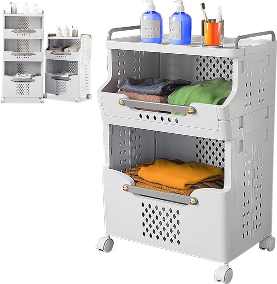 Wasmand met poten ( inklapbaar ) - Wilpster Warenhuis