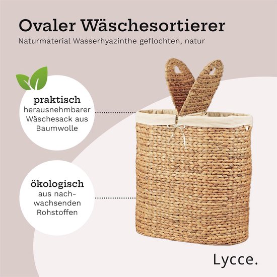 Decorasian Krantenrek gevlochten van waterhyacint krantenmand met 3 vakken krantenhouder met onderverdeling voor boeken tijdschriften en kranten 3 onderwerpen