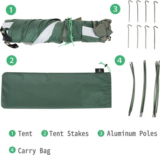 Ultralichte Waterdichte Bivy Tent voor 1 Persoon - Perfect voor Kamperen en Wandelen, Compact en Ademend van Night Cat — afbeelding 3