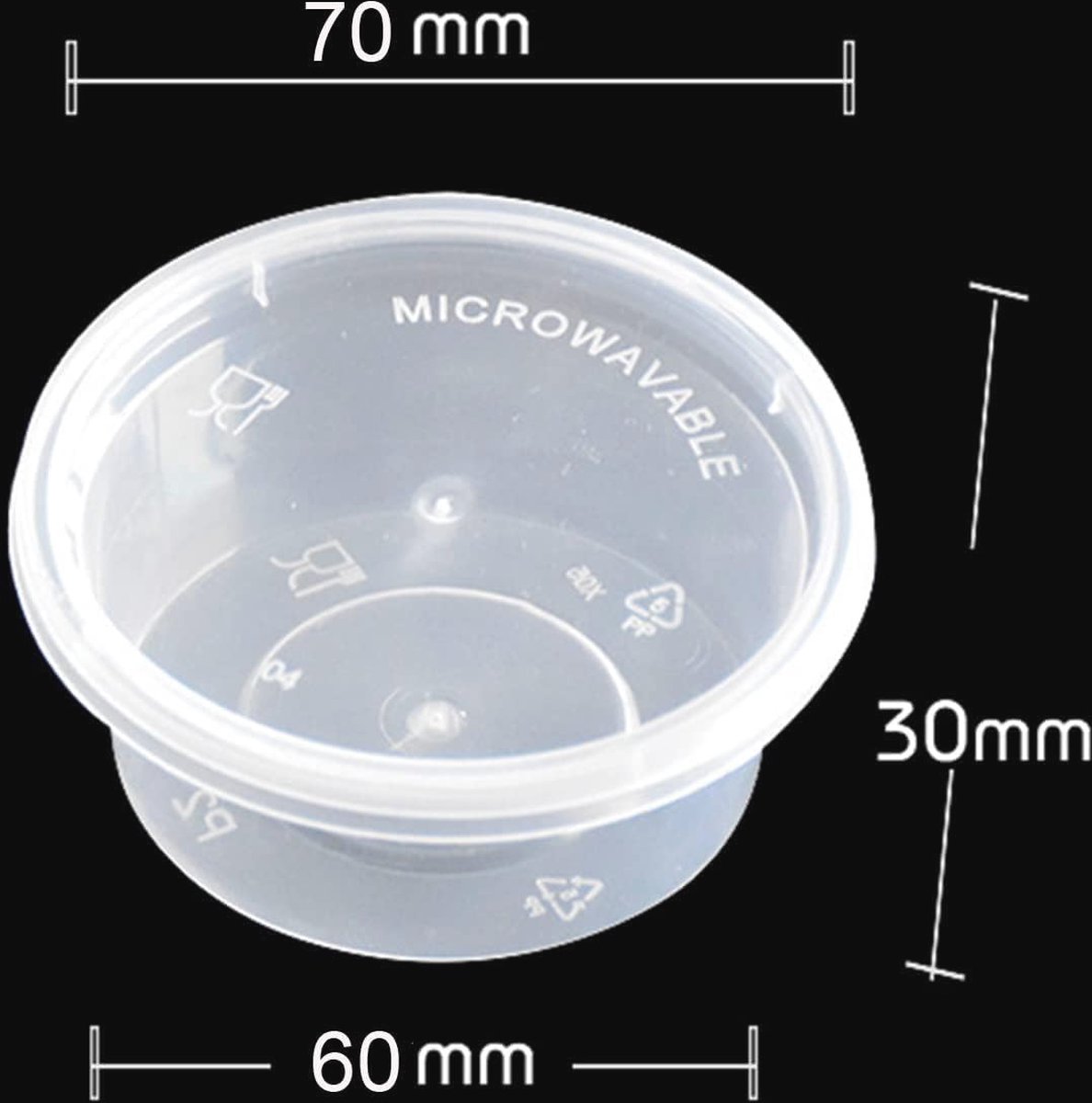 Plastic Containers met Deksel - 50 Stuks Herbruikbare 2 oz