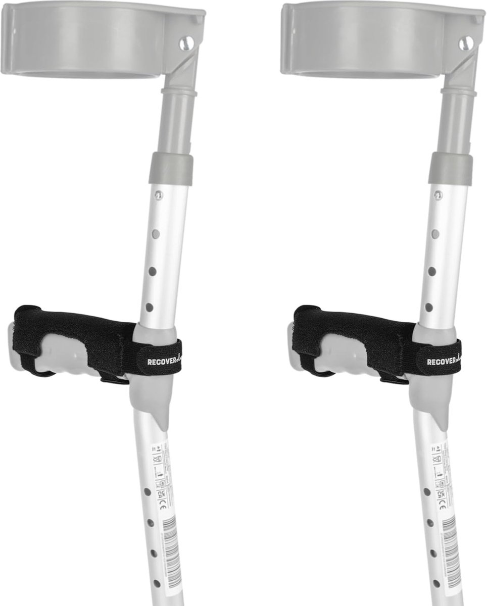 Comfortabele Handgrepen voor Elleboogkrukken - Antislip en Schokabsorberend - 2 Stuks Neopreen Pads