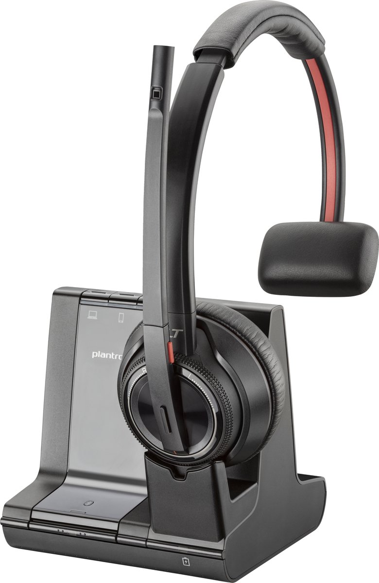 POLY Savi 8210 UC Headset Draadloos Handheld Kantoor/callcenter Bluetooth Zwart