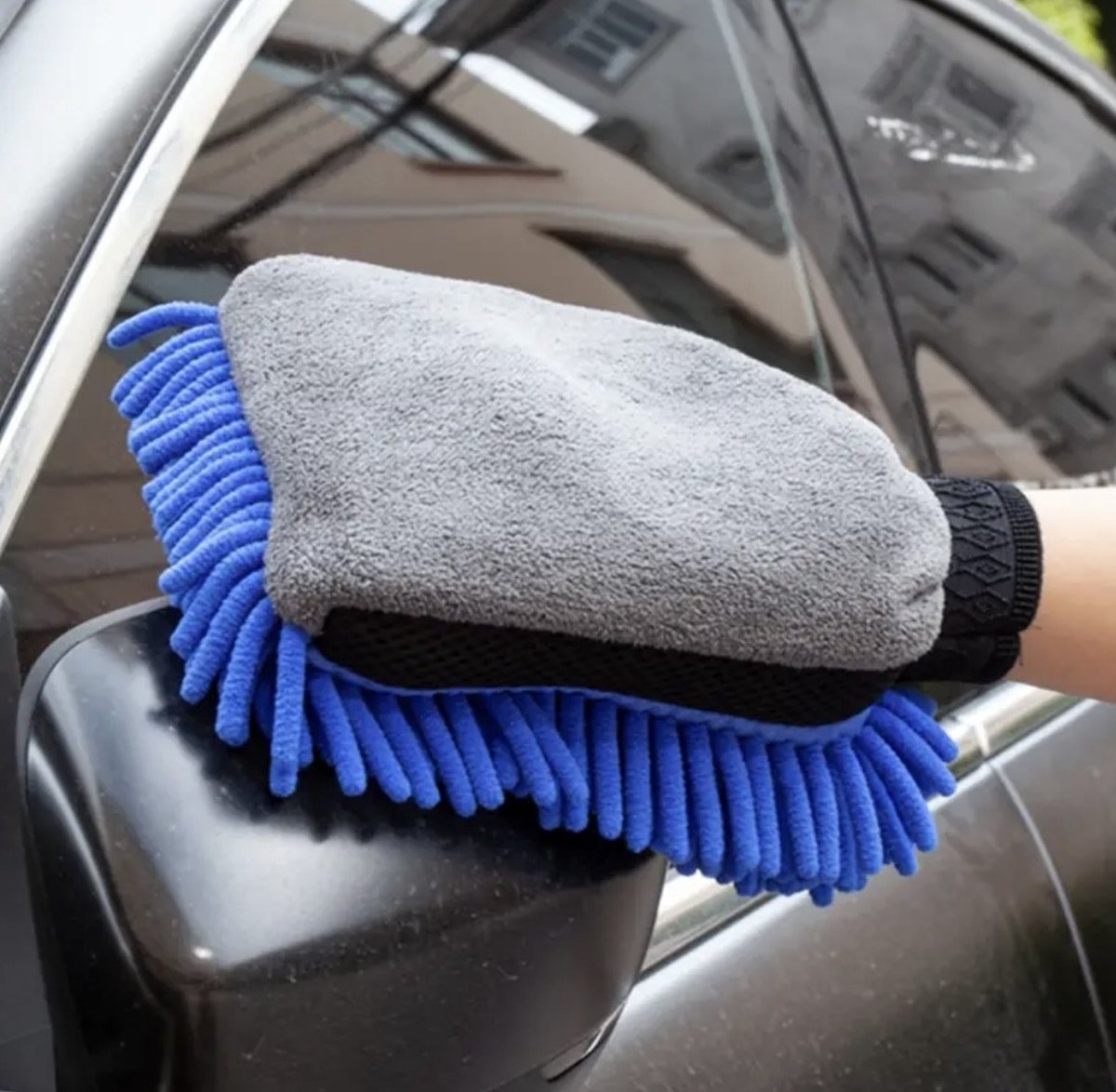 Goedkoopste Auto Was Handschoen - Washandschoen - Microfiber - Hoge Kwaliteit - Car Cleaning - Wasstraat - Blauw - Detaling
