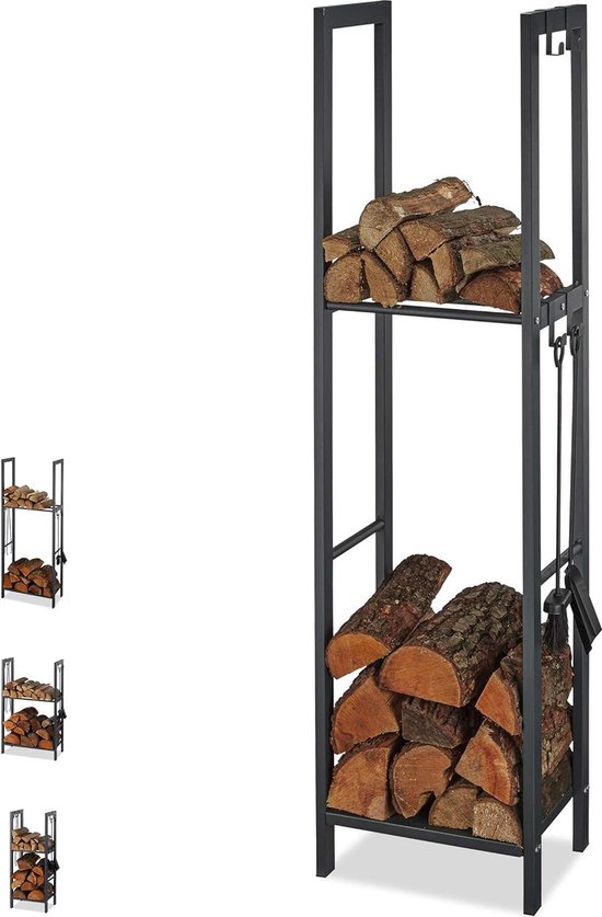 Haardhout rek voor binnen - opbergrek brandhout - staal - Tuinartikelen kopen? | Grootste