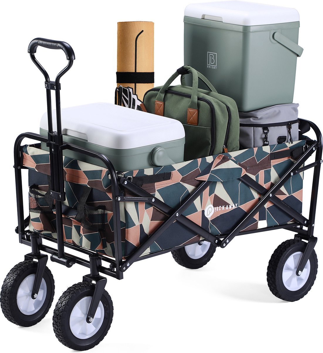Packaway Opvouwbare Bolderkar van Wasbaar Polyester tot 70KG – 98 x 53 cm – ABSTRACT COLORS