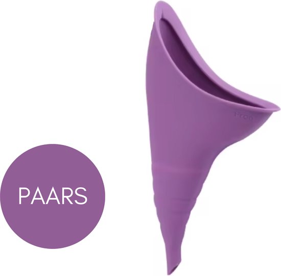 Paarse plastuit met de tekst 'PAARS'.