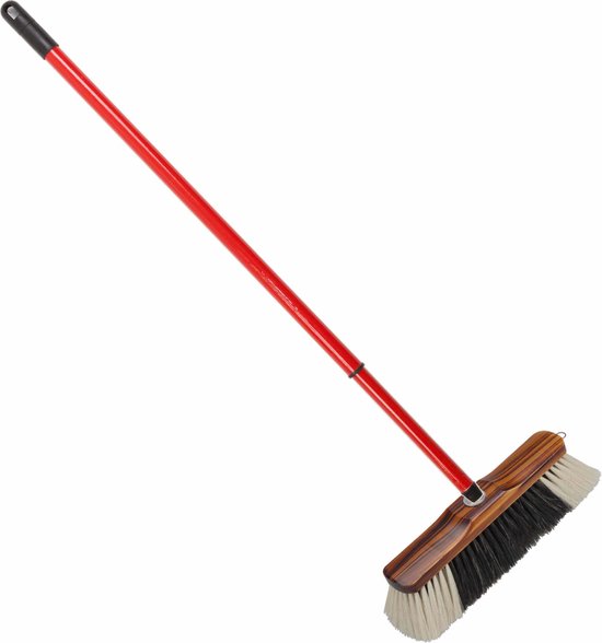 Novaliv Balai D'Intérieur 30 Cm - Tête De Balai Poils Synthétiques Fins Rouge - Filetage 22 Mm