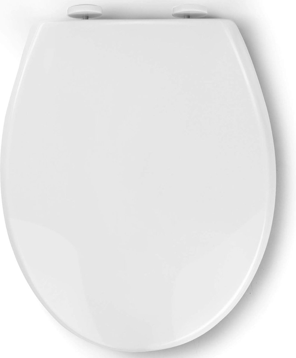 Toiletbril - Antibacterieel - Universeel - 44L x 36,5B CM - O-Vorm - Quick-Release - Wit
