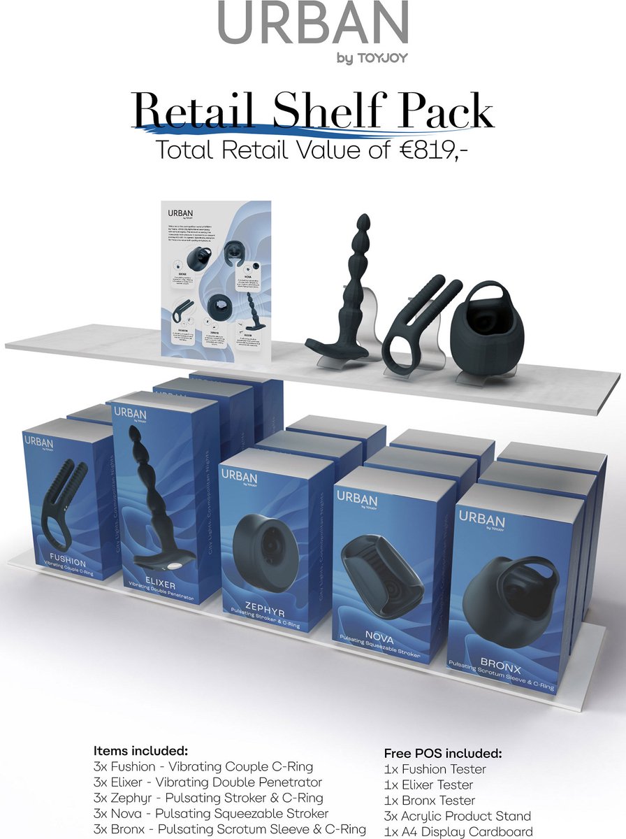 Goedkoopste ToyJoy Urban MALE Shelf Pack