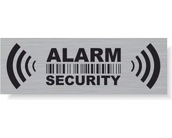 6 x Alarm SECURITY Sticker - Beveiliging - Auto - Woning - Bedrijf - Fiets - Anti Inbraak en Diefstal