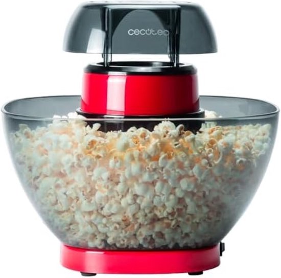 Cecotec Elektrische Popcornmachine Fun&Taste P'Corn. Popcornmaker, 1200 W, Convectie, Popcorn klaar in 2 minuten, Inclusief doseerlepel, Gemakkelijk schoon te maken, Oververhittingsbeveiliging