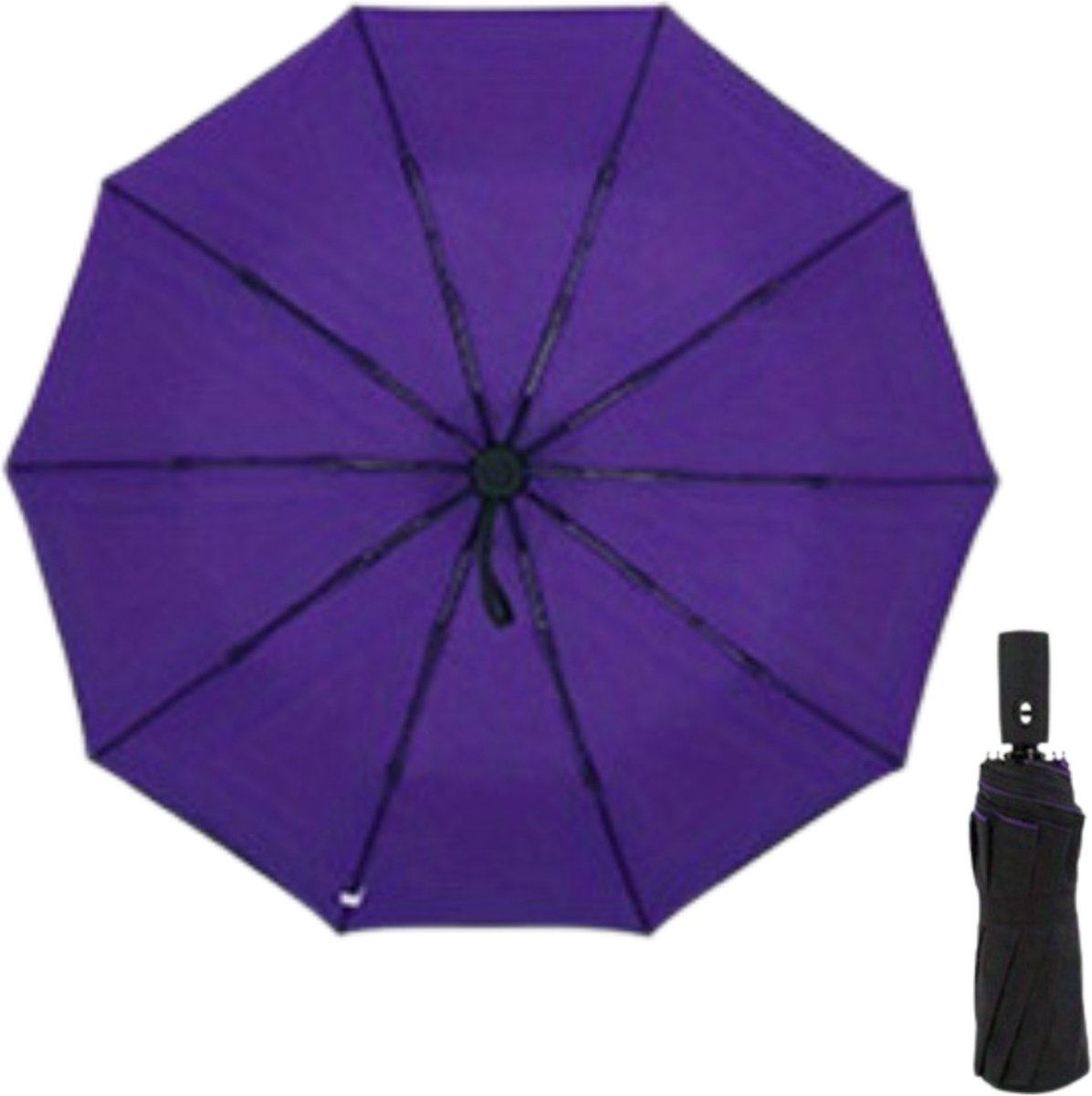 Bovista Moderne Stormparaplu - Opvouwbaar - Windproof Paraplu - Stormproef - Automatisch Uitklapbaar - Umbrella - Paars