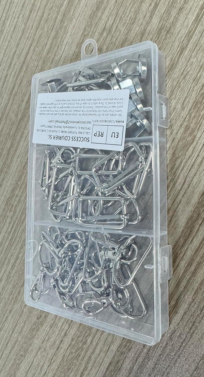 Draaibare karabijnhaken, 30 stuks, sleutelhanger, D-ringen, triglide- schuifgesp, magnetische knopen, zaksluiting, metaal, halfronde gespen, hardware gesp voor rugzak, doe-het-zelf accessoires (zilver