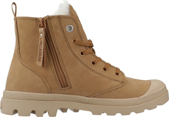 Boots in gevoerd leer pampa hi snow warm beige Palladium | La Redoute