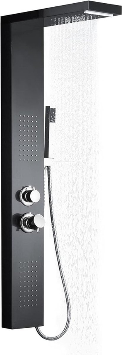 RVS Douchepaneel Met Regendouche - Handdouche En Massagestralen - Complete Doucheset Voor Douche En Bad