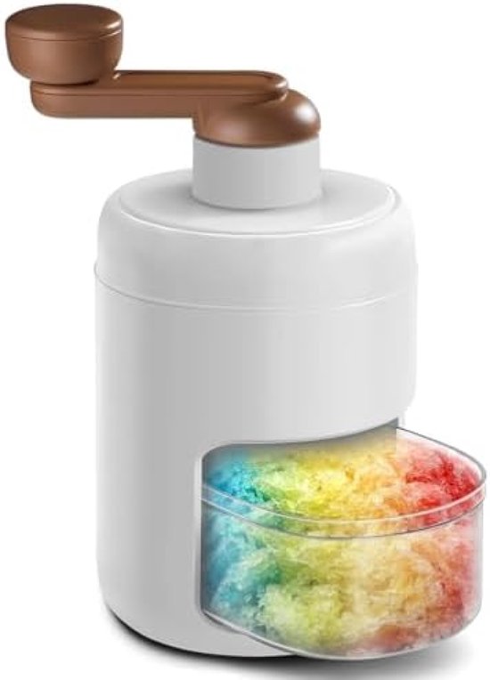 Foto: Handmatige sneeuwonmachine ijsmachine voor thuis handslinger slushy maker machine ijscrusher voor sneeuwrekenen ideaal voor outdoor picknicks draagbaar