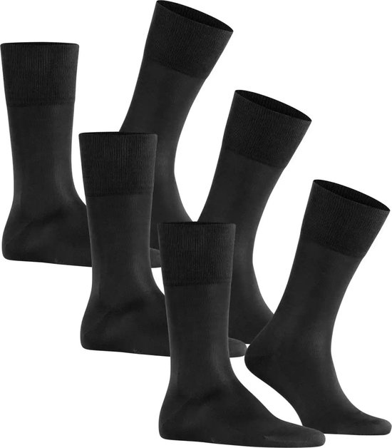 FALKE Tiago Lot de 3 paires de chaussettes Business & Casual en Katoen biologique pour homme Bleu - Chaussettes 44