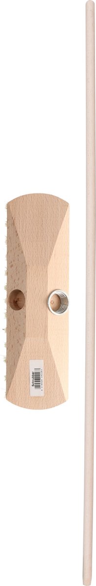 Goedkoopste Brumag Luiwagen/schrobber 23 cm - met houten steel 130 cm - schrobborstel - schoonmaakborstel - schoonmaken van harde ondergrond