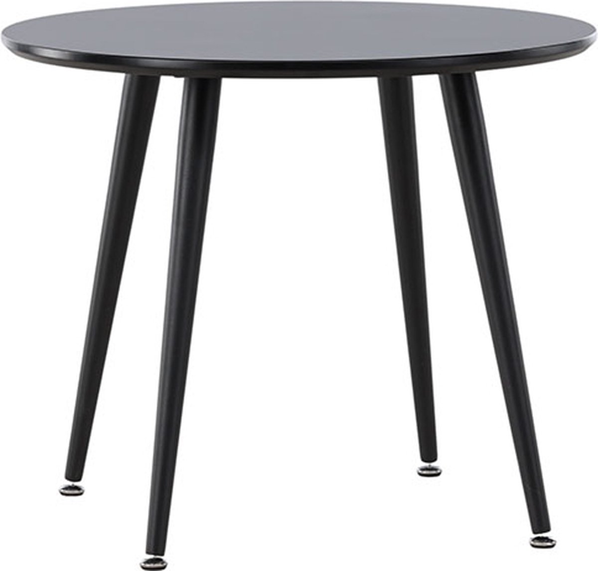 Hioshop Plaza eetkamertafel voor kinderen Ø60 cm zwart.