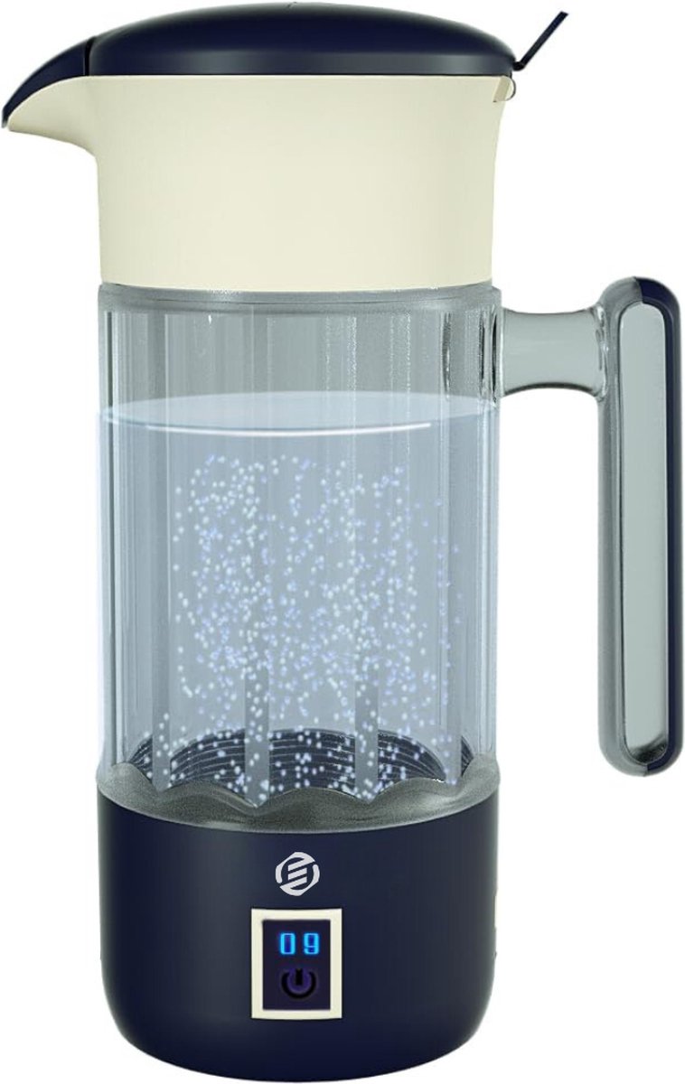 Equivera Hydrogen Waterfles - Hydrogen Generator - Hydrogeen Water - H2 + Hydrogeen - Draagbare Drinkfles - Gezondheid - Incl. E-Book