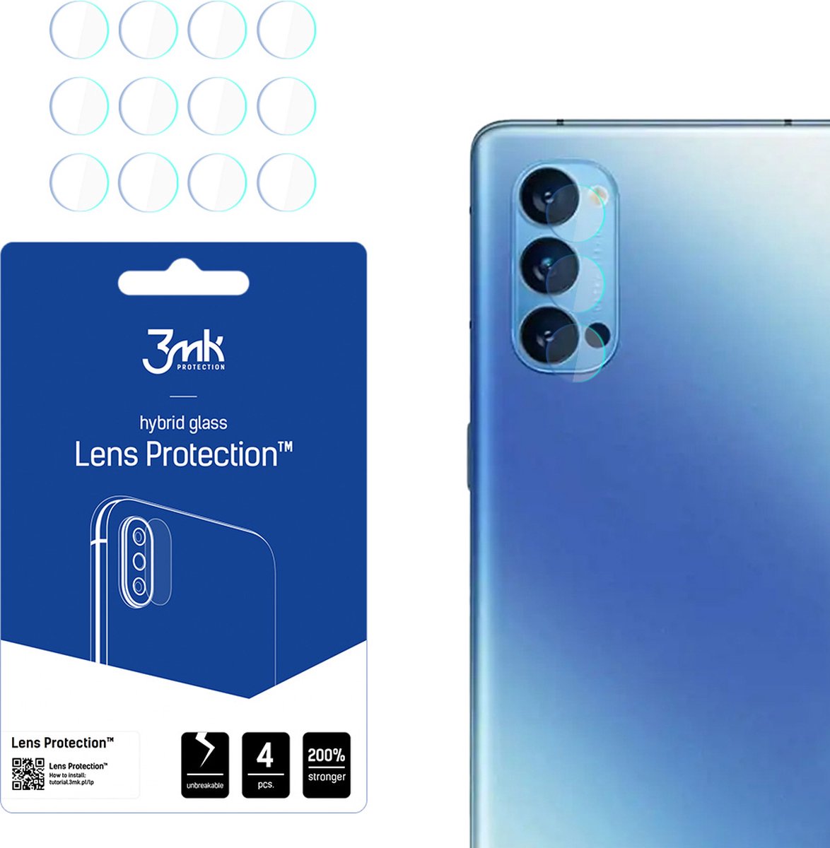 Oppo Reno 4 - 3mk Lens Protection