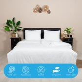 Decoware® Teddy fleece dekbedovertrek - Wit - 200x220 + 2st 60x70 cm